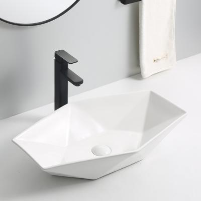 China Irregular Shape Contemporary White Bathroom New Arrival Art Basin Ceramic Hand Wash Basin With CE CUPC Sink for sale