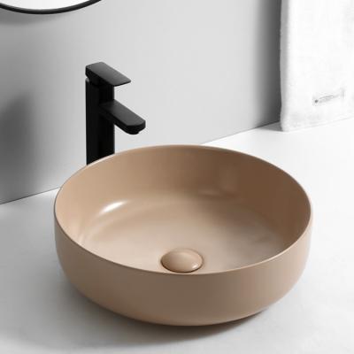 China Modern 9536 M-008 Countertop-Mounted Modern Style Art Hand Wash Basin Ware CUPC CE Color Gloss Ceramic Sanitary Sink for sale