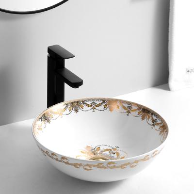 China Modern Countertop Art Bathroom Ceramic Hand Wash Vanities Sinks CE CUPC Basin Surface Smooth For Home for sale