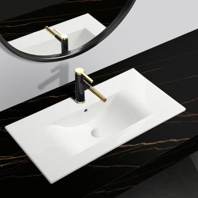 China Industrial / Minimalist / Coastal / Farmhous 807 - 90cm Factory Direct Sales Ceramic Rectangle Sinks Cabinet Basin for sale