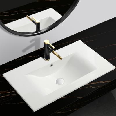 China Industrial/Minimalist/Coastal/Farmhous Ceramic Basin YJ807-80cm Rim Cabinet Rectangle Factory Direct Sales for sale