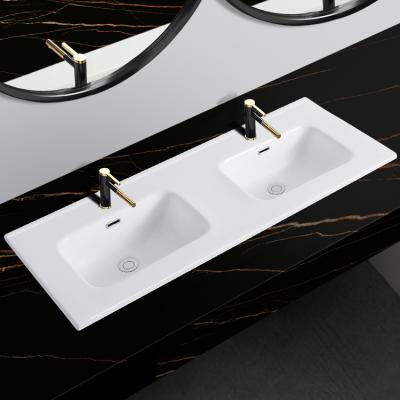 China Industrial Rustic Minimalist Coastal Vanity Cabinet CE CUPC Mid Century Basins YJ817D Bathroom Basin Double Sink Bathroom Cabinet Sink for sale