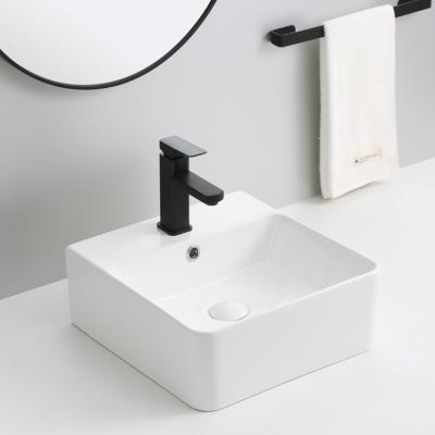 China CE CUPC Modern Sink Small Hotel Bathroom Wash Counter Basin European Style Bathroom Sink for sale