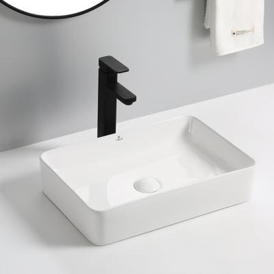 China Modern Light Luxury Hotel Homestay CUPC Style Single Wash Basin Bathroom CE Sink Ceramic Art Basin for sale