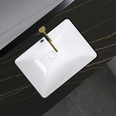 China Post Modern Glossy White Popular Bathroom Under Counter Hand Wash Lavabo Basin Sink For Hotel Home for sale