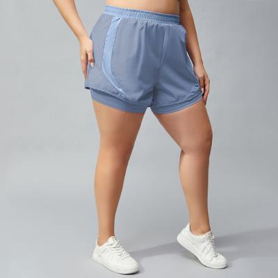 China Fashionable Double Windproof Fitness Wear Plus Size Shorts Sporty Women's Workout Wear Plus Size Women's Candy Shorts for sale