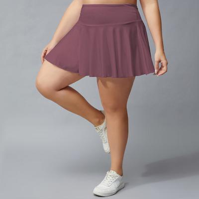 China Wholesale 4 colors breathable stylish plus size activewear workout wear plus size plus size women's tennis skirts for sale