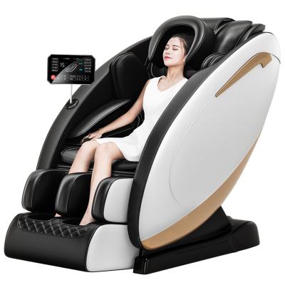 China Modern PU Leather Electric Black Luxury 8D Office Massage Chair For Full Body With Air Pressure And Kneading for sale