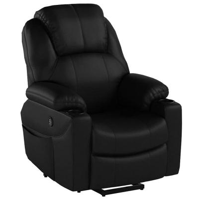 China Massage European Style Single Recliner Chair Living Room Manual Leather Sofas for sale