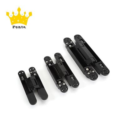 China When Turning Door 25 Degree FENTA JF40 OEM Factory 40kgs 3D Heavy Duty Zinc Alloy Bearing Hidden Concealed Adjustable Concealed Door Hinges for sale