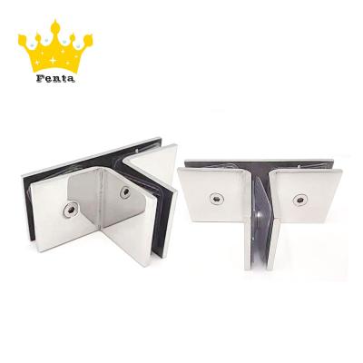 China Modern FENTA H108 t shaped glass shelf bracket stainless steel glass flange for sale