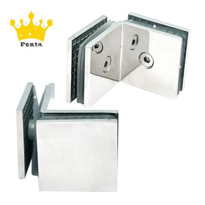 China FENTA H103 Traditional 90 Degree Mirrored Single Clamp Glass To Straight Glass Corner Clamp for sale