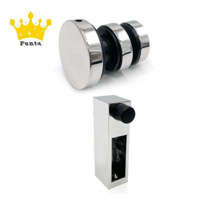 China Traditional FENTA C101 square pipe door set 304 stainless steel glass door hanging wheel sliding wheel accessories for sale