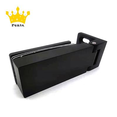 China FENTA B109 Traditional Wall To 10mm Shower Bathroom Room Door Hinge Black Glass Flange 12mm for sale