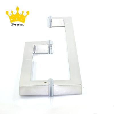 China FENTA G205 Modern Square Front Glass Door Handle Pull Stainless Steel Door Handle For Glass Door for sale