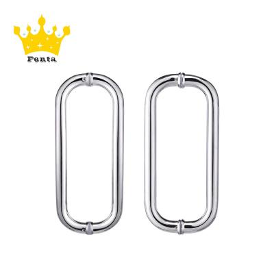 China Modern Fenta G104 Stainless Steel Door Pull Handle Round Glass Pipe O Shape Bedroom Office Glass Door Handle for sale