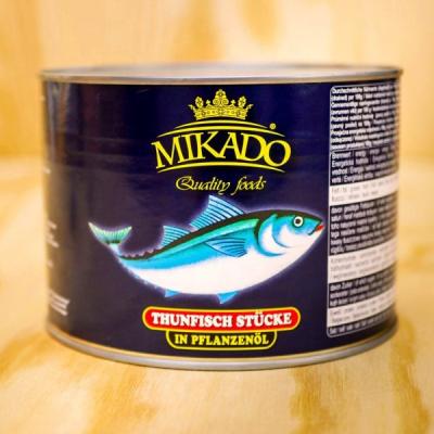 China Mikado Brand Canned Chinese Tuna in Brine or Vegetable Oil for sale