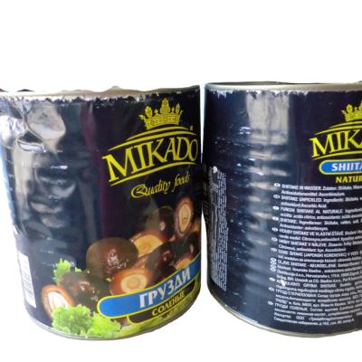 China Mikado Brand Canned Chinese Shiitake Mushrooms In Brine In Water 3kg for sale