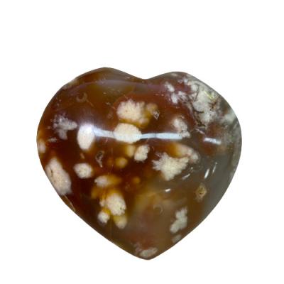 China Wholesale High Quality Heart Polished Natural Gemstone Crystal Orange Ocean Jasper LC081707 from Europe for sale