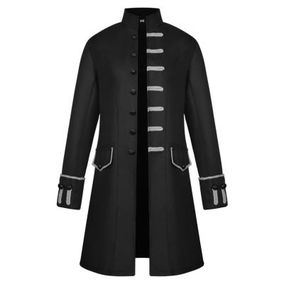 China Steampunk Halloween Costume Men Vintage Coat Stand Collar Waterproof Medieval Jacket Formal Gentleman Tailcoat Tailcoat Gothic Winter Jacket for sale