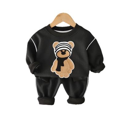 China Breathable Autumn Winter 2pcs Long Sleeve Sets Newborn Baby Clothes Infant Boys Custom Organic Cotton Baby Boy Clothes Set for sale