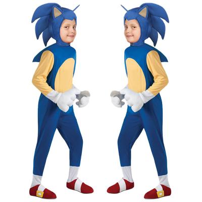 China Male Halloween Boys Party Sonic The Hedgehog Costume Children's Game Character Halloween Cosplay Costume for sale