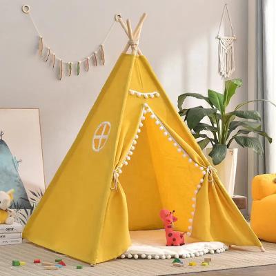 China Dots Design Soft Soft Home Tent Cotton Fabric Toys Baby Teepee Indian Tent Indoor Kids Play for sale