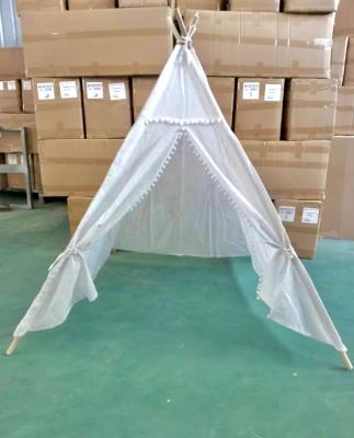 China Soft Netting Baby Dotted Fabric Indian Kids Cotton Tent Teepee Teepee Big Indoor Play Toy Tent With Light for sale