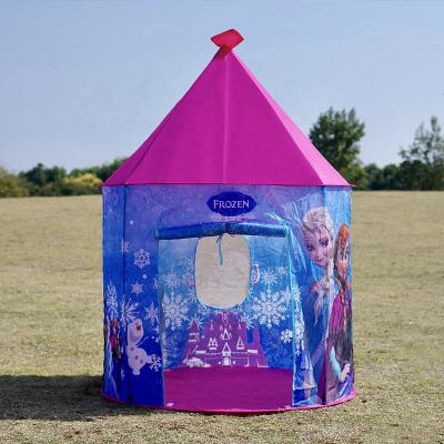 China Princess Castle Snow Frozen Kids Teepee Tent Baby Indoor Playhouse Soft Easy Foldable Sleep Yurt Tent for sale