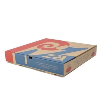 China Recycled Logo Print Custom Food Grade Paper Box Food Packaging Cardboard Pizza Box Materials for sale