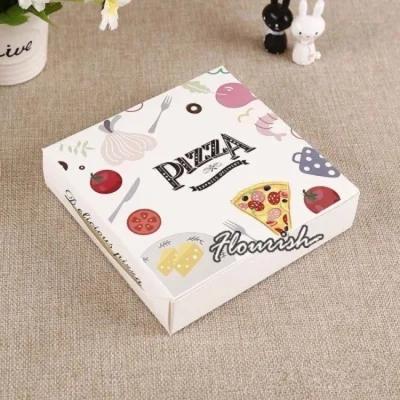 China Recycled Materials Wholesale Customized Food Paper Box With Logo Corrugated Cardboard Pizza Packaging Box for sale