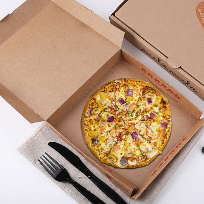 China Wholesale Cheap Wholesale Printing Disposable Pizza Box Food Packaging Corrugated High Quality Corrugated Paper Box for sale