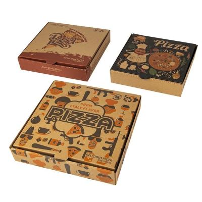 China Custom Recycled 10 Materials Food Package Pizza Box 12 14 18 24 Inch Pizza Packaging Box Corrugated Paper Boxes for sale