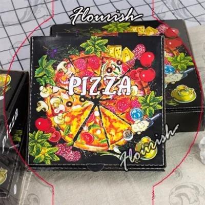 China Recycled Materials Food Grade Paper Box Biodegradable Custom Printed Pizza Packing Box for sale