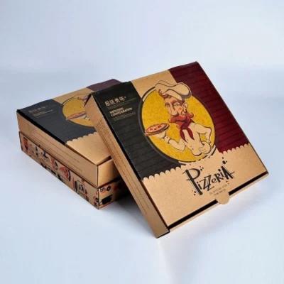 China Custom disposable biodegradable paper box pizza boxes 8 inch 9 inch 10 inch 12 inch food takeway box for sale