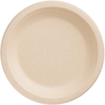 China Contemporary Biodegradable Sugar Cane Plate Disposable Dinner Plate Paper Tableware Bagasse Dish for sale