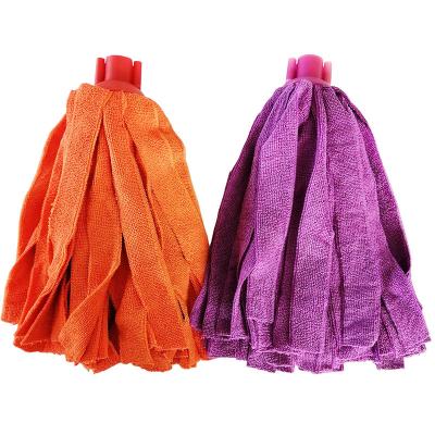 China Good Water Absorption Super Economic Washable Microfiber Strip Cloth Mop Refill Head For Cleaning for sale