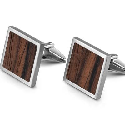 China New Arrival Classic Wooden Cufflinks Acrylic For Men for sale