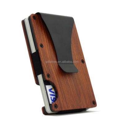 China RFID gdfatree 2020 Promotional Wooden Card Holder Multiple Wallet for sale