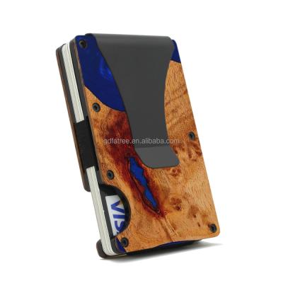 China RFID gdfatree 2020 Promotional Wooden Card Holder Multiple Wallet for sale