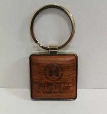 China Europe Blank Promotional Custom Handmade Wooden Carving Keyring for sale