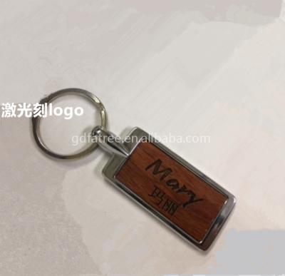 China Europe wholesale cheap empty wood cut key ring for sale