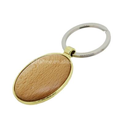 China Europe wholesale cheap empty wood cut key ring for sale