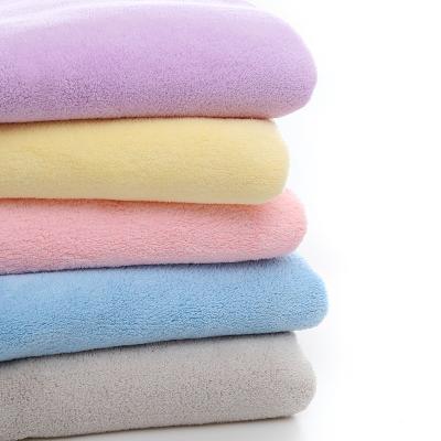 China Breathable Fashionable Coral Fleece Fabric 100% Polyester Fabric For Blanket And Clothing for sale