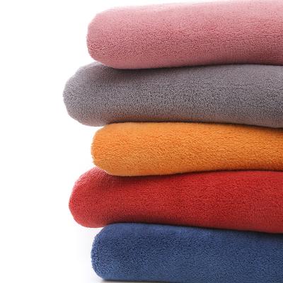 China 100% Famous QUICK DRY Bathrobe from Coral Velvet Knit Fabric soft polyester supplier for sale