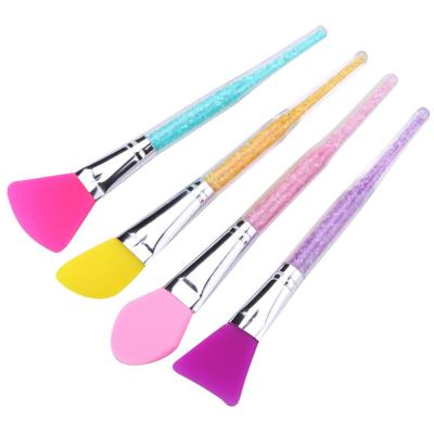 China Daily Makeup Bling Brush Glitter Acrylic Handle Makeup Brushes Face Brush for sale