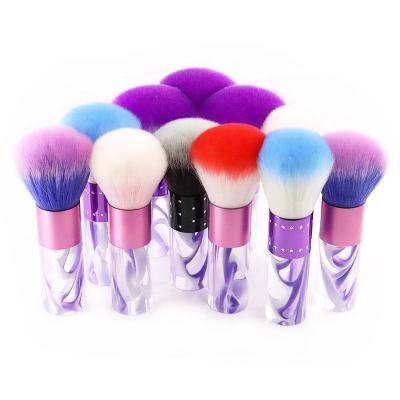 China Angular Blush Synthetic Acrylic Dust Makeup Brush Single Large Powder Nail Kabuki Brush for sale