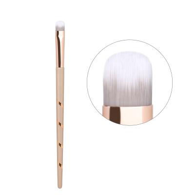 China Angular Blush Wooden Eyeshadow Brush Single Brush Hot Stamping Eyeshadow Brush for sale