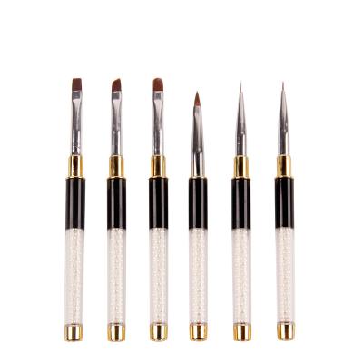 China Women Manicure Care Tools Professional Nail Brush Kolinsky Nail Brush Disposable Nail Art Brush for sale