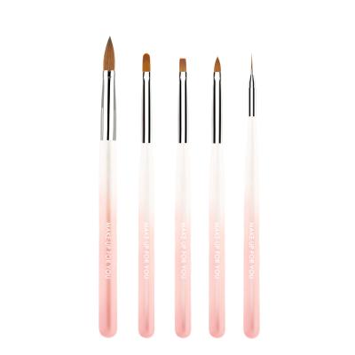 China Art Detail Painting Gel Nail Brush Kit Nail Art Brushes Professional Nail Art Tools 5pcs for sale